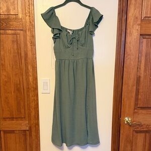 Inspired Hearts Sage Green Midi Dress